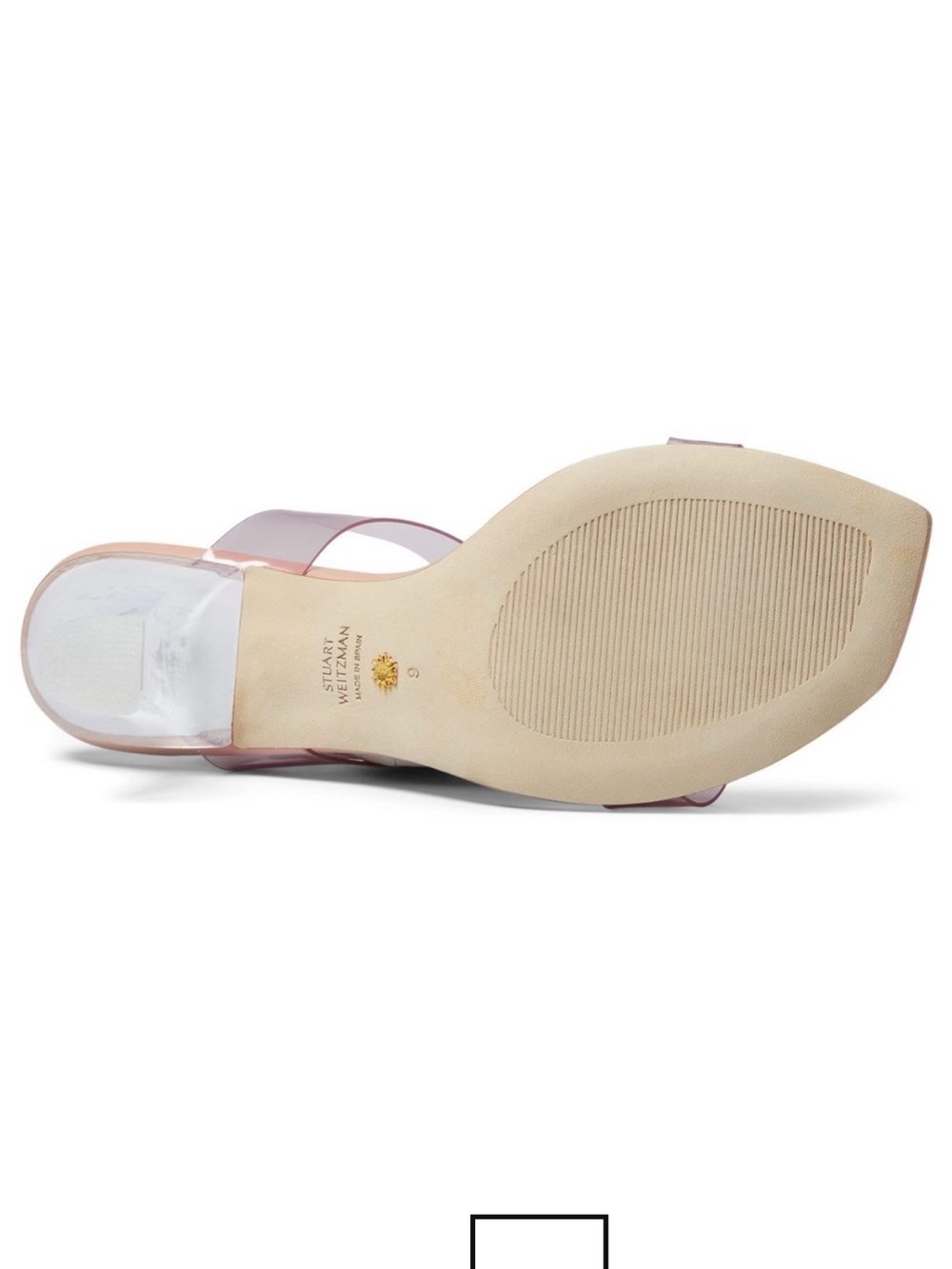 NWT Stuart Weitzman Pink Transparent Two‑Band Mules (original price $480) - Picture 3 of 11